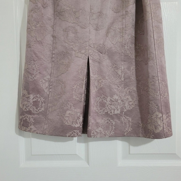 Purificacion Garcia Pencil Skirt Size 6/8 Cotton Silk Blend Spain Elegant Purple - Picture 5 of 12